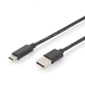 USB Type-C connection cable, type C to A M/M, 3.0m, 3A, 480MB, 2.0 Version, bl