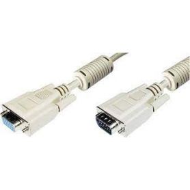 VGA Monitor extension cable, HD15 M/F, 5.0m, 3Coax/7C, 2xferrite, be