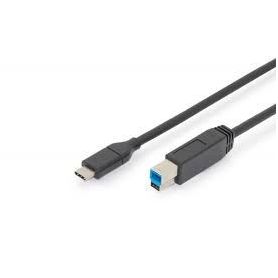USB Type-C connection cable, type C to B M/M, 1.8m, 3A, 5GB 3.0 Version, bl