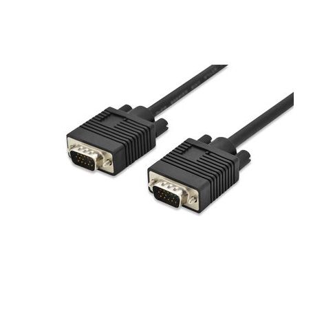 VGA Monitor connection cable, HD15 M/M, 5.0m, 3Coax/7C, 2xferrite, be