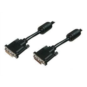 DVI extension cable, DVI(24+1), 2x ferrit M/F, 3.0m, DVI-D Dual Link, bl