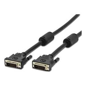 DVI connection cable, DVI(24+1), 2x ferrit M/M, 3.0m, DVI-D Dual Link, bl