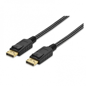 DisplayPort connection cable, DP M/M, 2.0m, w/interlock, Ultra HD 4K, cotton, gold, bl