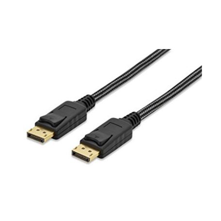 DisplayPort connection cable, DP M/M, 2.0m, w/interlock, Ultra HD 4K, cotton, gold, bl