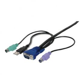 Octopus Cable, VGA, 2xPS/2, 1xUSB (Mouse/Keyboard) HDDB15/M -- HDDB15/M, 2 x MiniDIN6/M, 1 x USB-A/M Color. black, Length 1,8 M