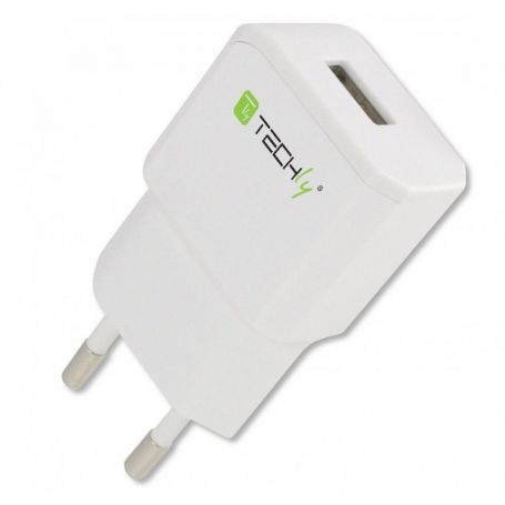 USB Charging Adaptor (power outlet) for mobile devices 5V, 2.1A, color. white