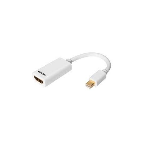 DisplayPort adapter cable, mini DP - HDMI type A M/F, 0.15m, DP 1.1a compatible, CE, wh