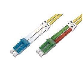 FO patch cord, duplex, LC (APC) to LC (PC) SM OS2 09/125 u, 2 m Length 2 m