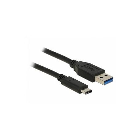 USB Type-C connection cable, type C to A M/M, 1.0m, full featured, Gen2, 3A, 10GB CE, cotton, gold, si/bl