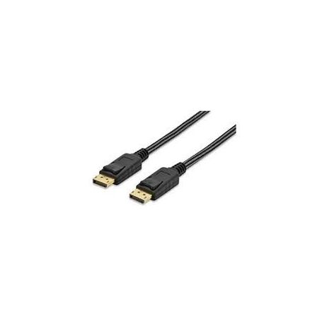 DisplayPort connection cable, DP M/M, 3.0m, w/interlock, Ultra HD 4K, cotton, gold, bl