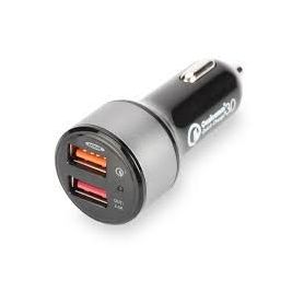 USB Car Charger, Quick Charge 3.0, 2 Ports Input 12-24V, Outputs. 3-6.5V/3A, 5V/2.4A Qualcomm Quick Charge 3.0