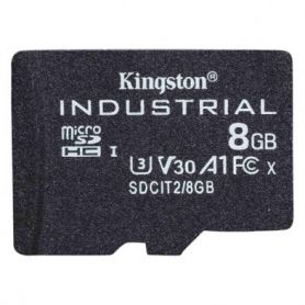 Kingston Micro SDHC 8GB Industrial C10 A1 pSLC Card Single Pack w/o Adapter  - SDCIT2/8GBSP