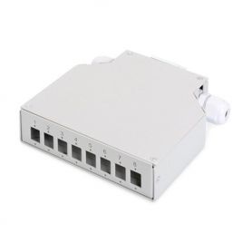 Din Rail Splice Box for 8 LC/DX couplers