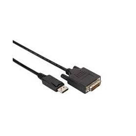 DisplayPort adapter cable, DP - DVI (24+1) M/M, 1.0m, w/interlock, DP 1.1a compatible, CE, bl