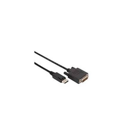 DisplayPort adapter cable, DP - DVI (24+1) M/M, 1.0m, w/interlock, DP 1.1a compatible, CE, bl