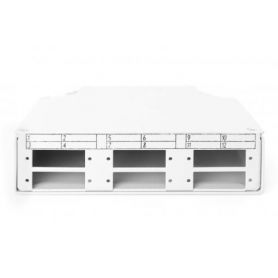 DIN Rail Splicing Box for 6x SC//DX Couplers, color grey