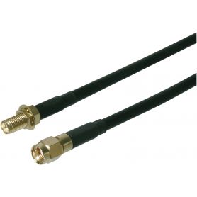 Coaxial Wireless LAN Antenna extension cable SMA male reverse to SMA female reverse Length 2m, Low Loss