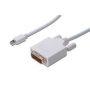 DisplayPort adapter cable, mini DP - DVI(24+1) M/M, 1.0m, DP 1.1a compatible, CE, wh