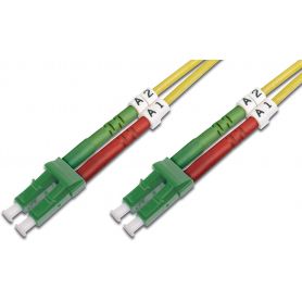 FO patch cord, duplex, LC (APC) to LC (APC) SM OS2 09/125 u, 7 m Length 7m