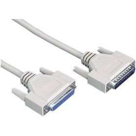 Datatransfer extension cable, D-Sub25 M/F, 10.0m, serial/parallel, molded, be