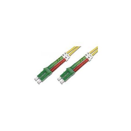 FO patch cord, duplex, LC (APC) to LC (APC) SM OS2 09/125 u, 10 m Length 10m