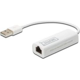 USB 2.0 to Fast Ethernet Adapter, 1 RJ 45, USB-A Male, 10/100MBIT, XP, Vista, 7, 8, Mac OS X