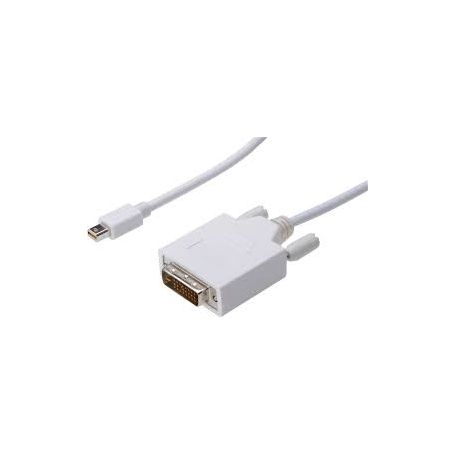 DisplayPort adapter cable, mini DP - DVI(24+1) M/M, 3.0m, DP 1.1a compatible, CE, wh
