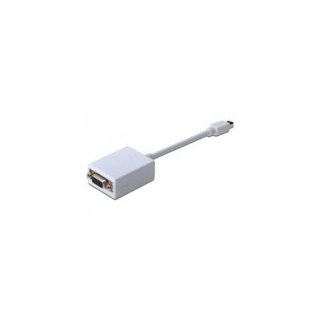 DisplayPort adapter cable, mini DP - HD15 M/F, 0.15m, DP 1.1a compatible, CE, wh