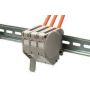 DIN-Rail adapter for 1x Keystone Modules IP20, inclusive labeling field, earthing spring, side cover