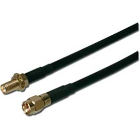 Coaxial Wireless LAN Antenna extension cable SMA male reverse to SMA female reverse Length 5m, Low Loss