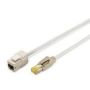 Consolidation-Point Cable, DRAKA UC900, HRS TM31 AWG 27/7, length 5 m, color grey CAT 6A Keystone Module