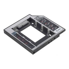 2nd SSD/HDD Caddy SATA to SATA III Supports 2.5 SSD or HDD with SATA I-III, 129x128x12,7 mm