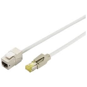 Consolidation-Point Cable, DRAKA UC900, HRS TM31 AWG 27/7, length 7 m, color grey CAT 6A Keystone Module
