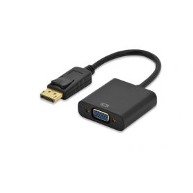 DisplayPort adapter cable, DP - HD15 M/F, 0.15m,w/interlock, DP 1.1a compatible, CE, gold, bl