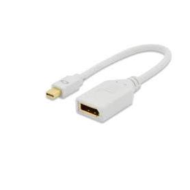 DisplayPort adapter cable, mini DP - HD15 M/F, 0.15m, DP 1.1a compatible, CE, gold, wh