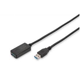 USB 3.0 Repeater Cable 5.0 m, A/M - A/F, AWG28 24, Chipset SN65LVPE502, UL, CE, bl