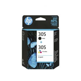 HP 305 2-Pack Tri-color/Black Original Ink Cartridge  - 6ZD17AE