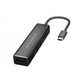 Conceptronic DONN 3-Port USB Hub with Card Readers - DONN08B