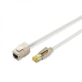 Consolidation-Point Cable, DRAKA UC900, HRS TM31 AWG 27/7, length 10 m, color grey CAT 6A Keystone Module