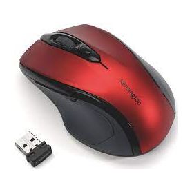 Kensington Pro Fit Mid-Size - Rato - para direita - óptico - sem fios - 2.4 GHz - receptor sem fio USB - Vermelho rubi