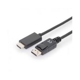 DisplayPort adapter cable, DP - HDMI type A M/M, 1.0m, w/interlock, DP 1.2_HDMI 2.0, 4K/60Hz, CE, bl