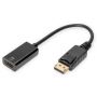 DisplayPort adapter cable, DP - HDMI type A M/F, 0.2m, w/interlock, HDMI Ver. 2.0, active, CE, gold, bl
