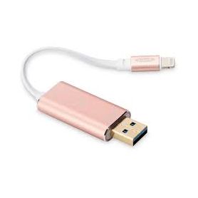 Smart Memory with App, rose gold Storage Extension for iPhone, iPad, MicroSD card up to 256GB,iOS 7.1 and higher