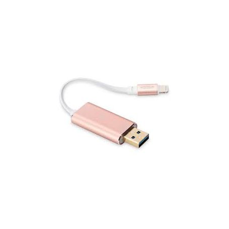 Smart Memory with App, rose gold Storage Extension for iPhone, iPad, MicroSD card up to 256GB,iOS 7.1 and higher