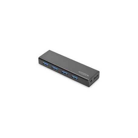 USB 3.0 HUB, 4-port Data transfer up to 5GB, 5V/2A adapter, Black