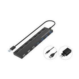 Conceptronic HUBBIES 7-Port USB 3.0/2.0 HUB with Power Adapter - HUBBIES09BP
