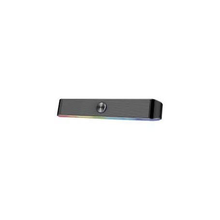 EWENT Coluna soundbar RGB Gaming, 6W RMS, control volume, alimentação USB, conexão bluetooth - EW3525