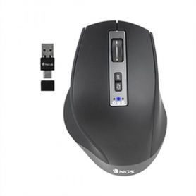 NGS Wireless Rechargeable Multimode Mouse - Black  - BLUR-RB