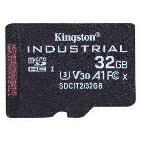 Kingston Micro SDHC 32GB Industrial C10 A1 pSLC Card Single Pack w/o Adapter  - SDCIT2/32GBSP