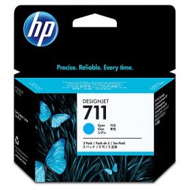 HP 711 3-pack 29-ml Cyan Ink Cartridges - CZ134A